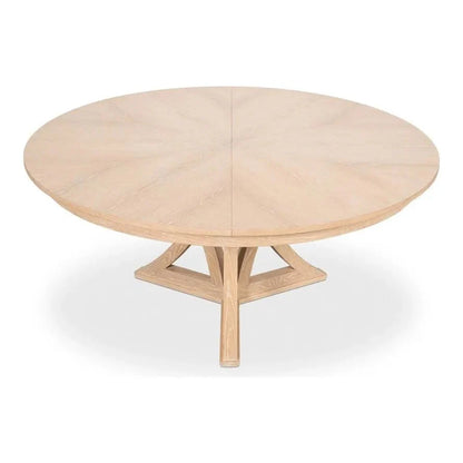 Casual Jupe Extendable Round Dining Table - LOOMLAN - Sarreid - Dining Tables