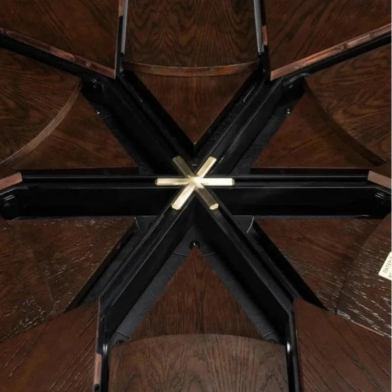 Casual Jupe Extendable Round Dining Table - LOOMLAN - Sarreid - Dining Tables