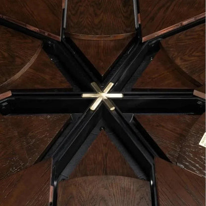 Casual Jupe Extendable Round Dining Table - LOOMLAN - Sarreid - Dining Tables