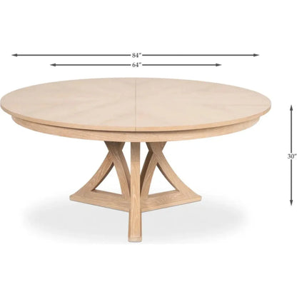 Casual Jupe Extendable Round Dining Table - LOOMLAN - Sarreid - Dining Tables