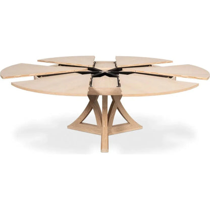 Casual Jupe Extendable Round Dining Table - LOOMLAN - Sarreid - Dining Tables
