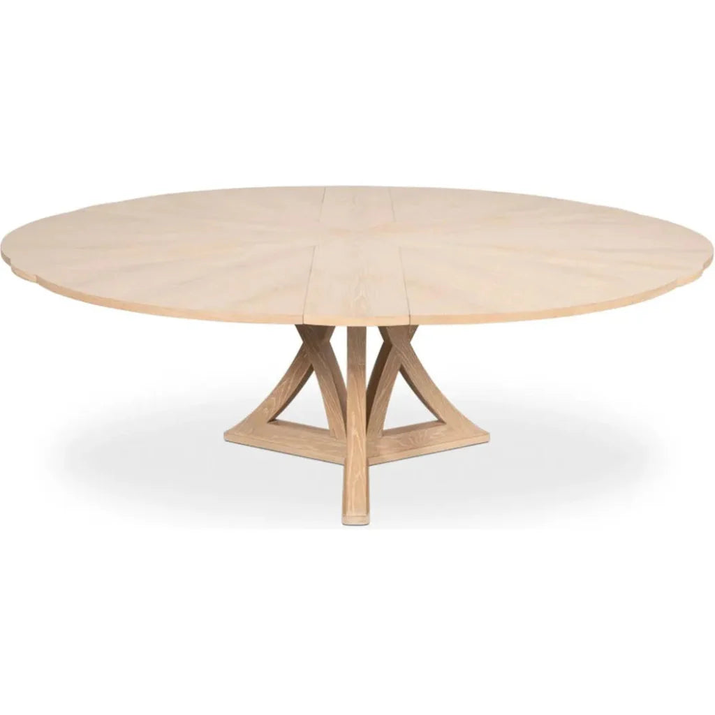 Casual Jupe Extendable Round Dining Table - LOOMLAN - Sarreid - Dining Tables