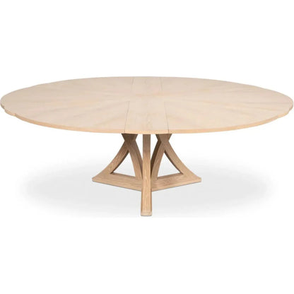 Casual Jupe Extendable Round Dining Table - LOOMLAN - Sarreid - Dining Tables