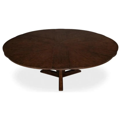 Casual Jupe Extendable Round Dining Table - LOOMLAN - Sarreid - Dining Tables