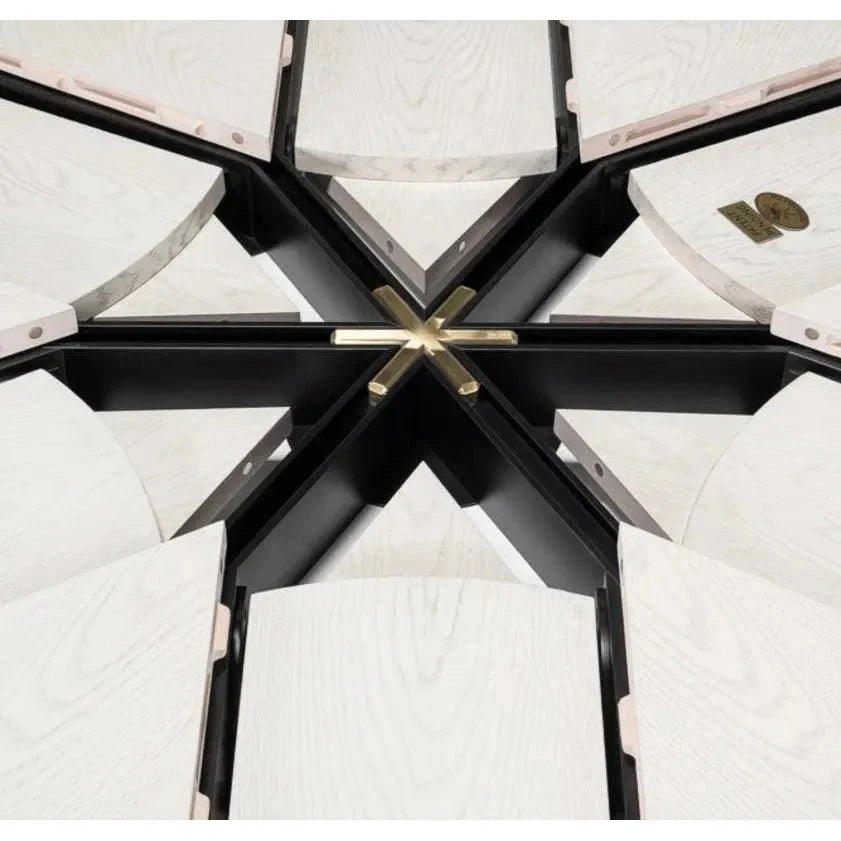 Casual Jupe Extendable Round Dining Table - LOOMLAN - Sarreid - Dining Tables