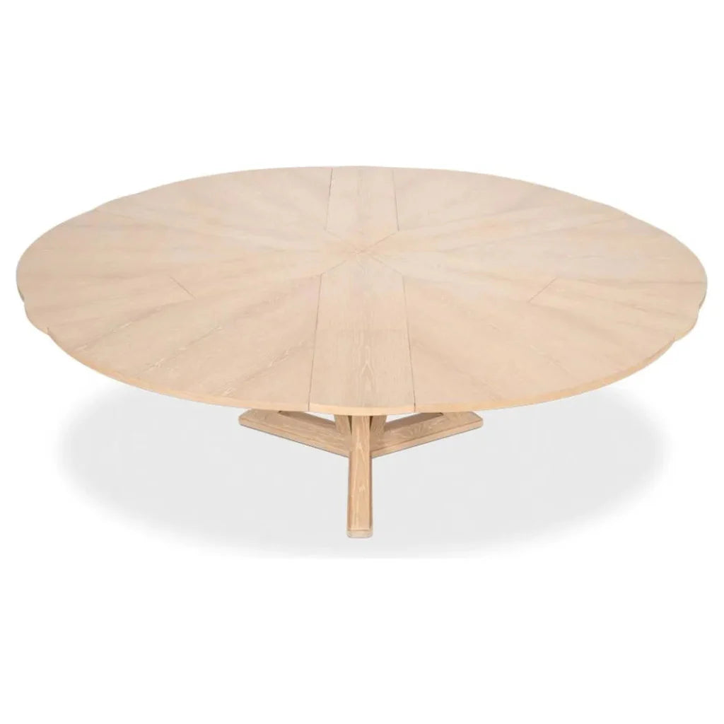 Casual Jupe Extendable Round Dining Table - LOOMLAN - Sarreid - Dining Tables