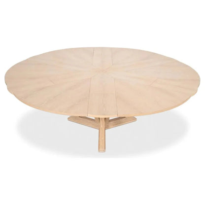 Casual Jupe Extendable Round Dining Table - LOOMLAN - Sarreid - Dining Tables