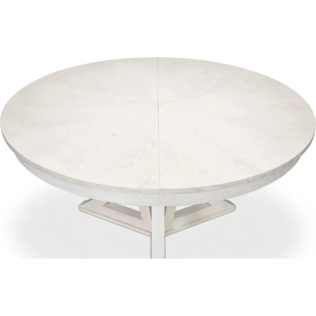 Casual Jupe Extendable Round Dining Table - LOOMLAN - Sarreid - Dining Tables