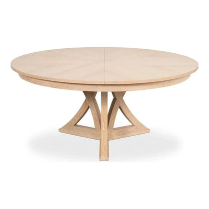 Casual Jupe Extendable Round Dining Table - LOOMLAN - Sarreid - Dining Tables