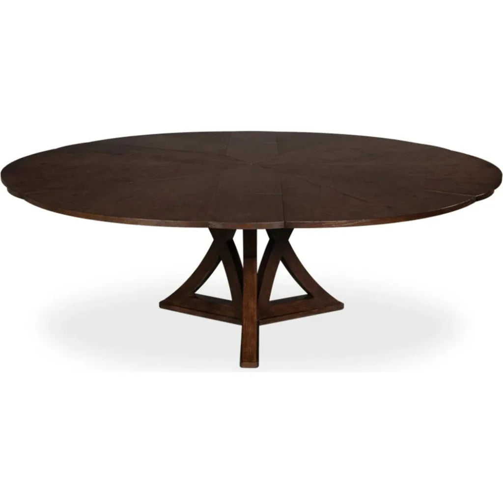 Casual Jupe Extendable Round Dining Table - LOOMLAN - Sarreid - Dining Tables