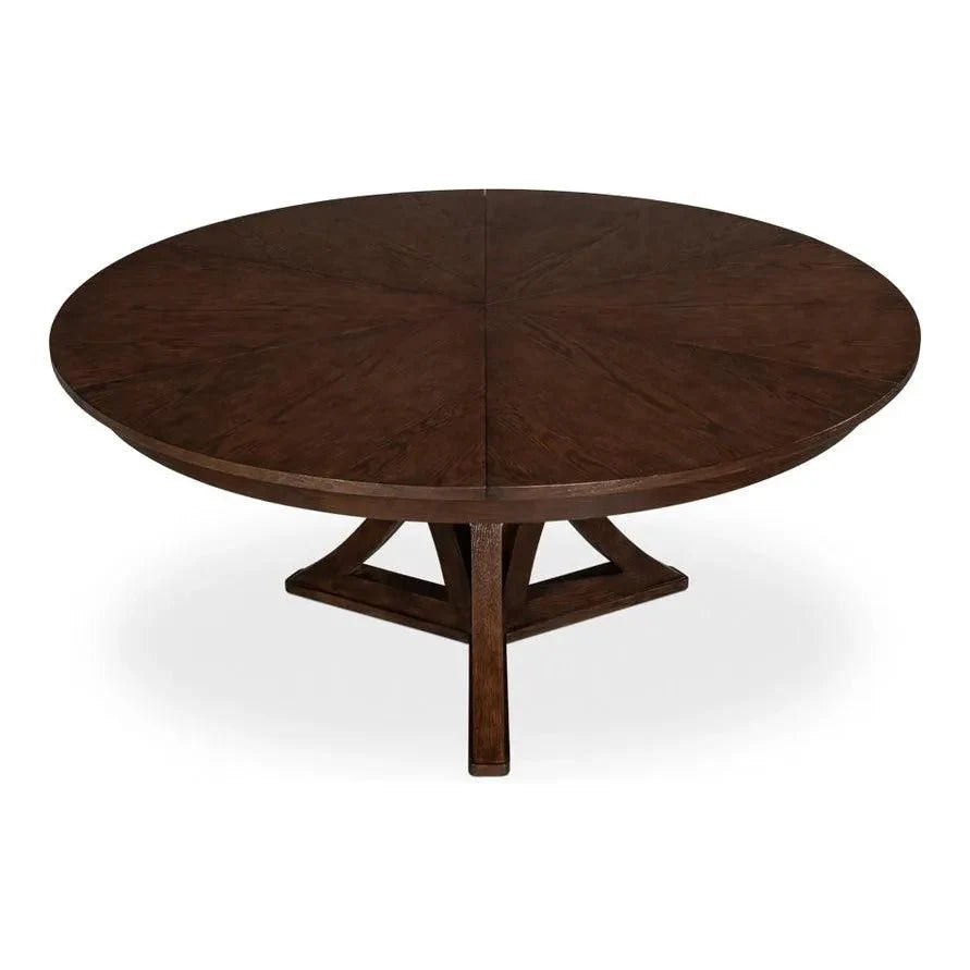 Casual Jupe Extendable Round Dining Table - LOOMLAN - Sarreid - Dining Tables