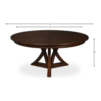 Casual Jupe Extendable Round Dining Table - LOOMLAN - Sarreid - Dining Tables