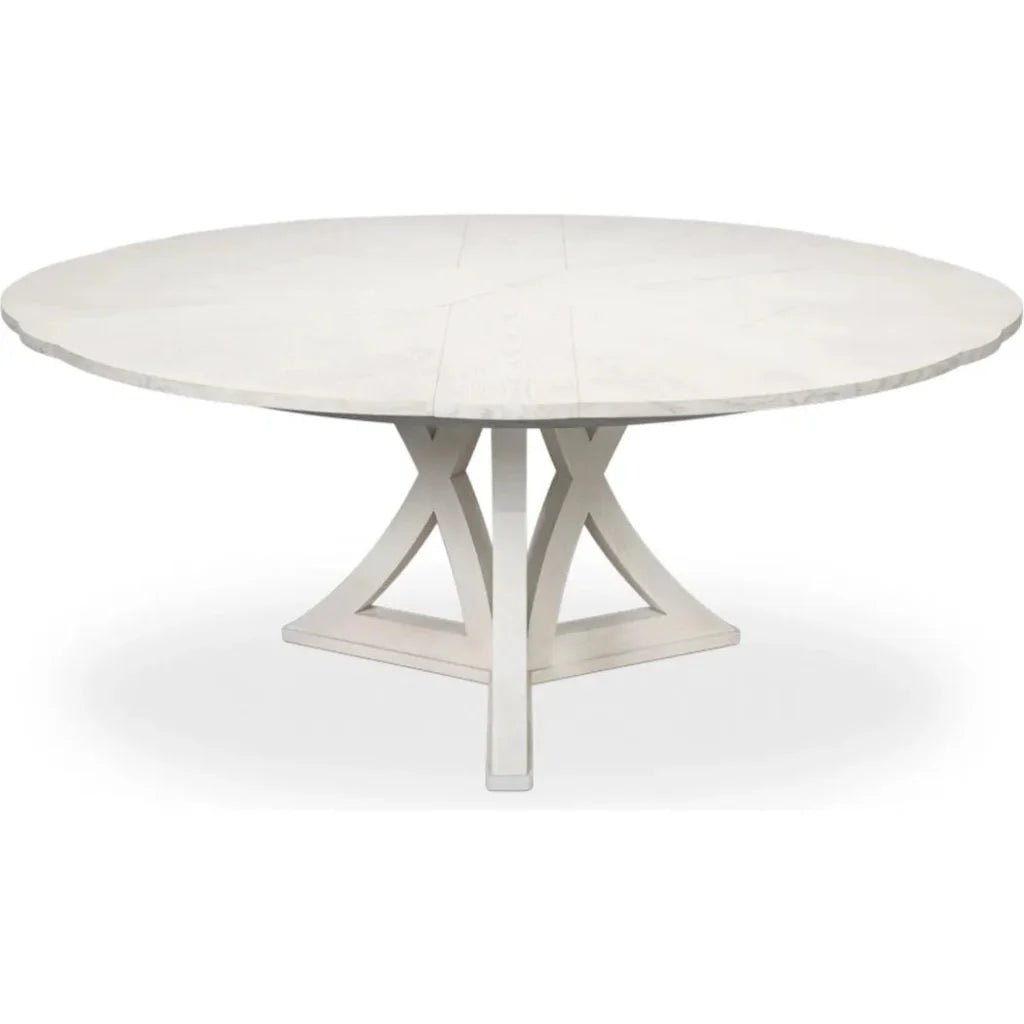 Casual Jupe Extendable Round Dining Table - LOOMLAN - Sarreid - Dining Tables