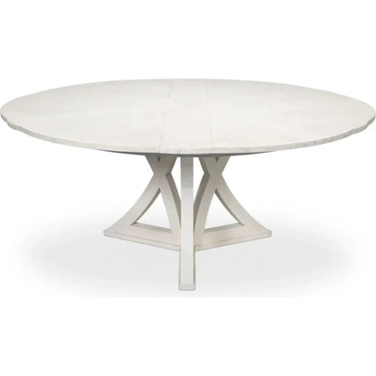 Casual Jupe Extendable Round Dining Table - LOOMLAN - Sarreid - Dining Tables