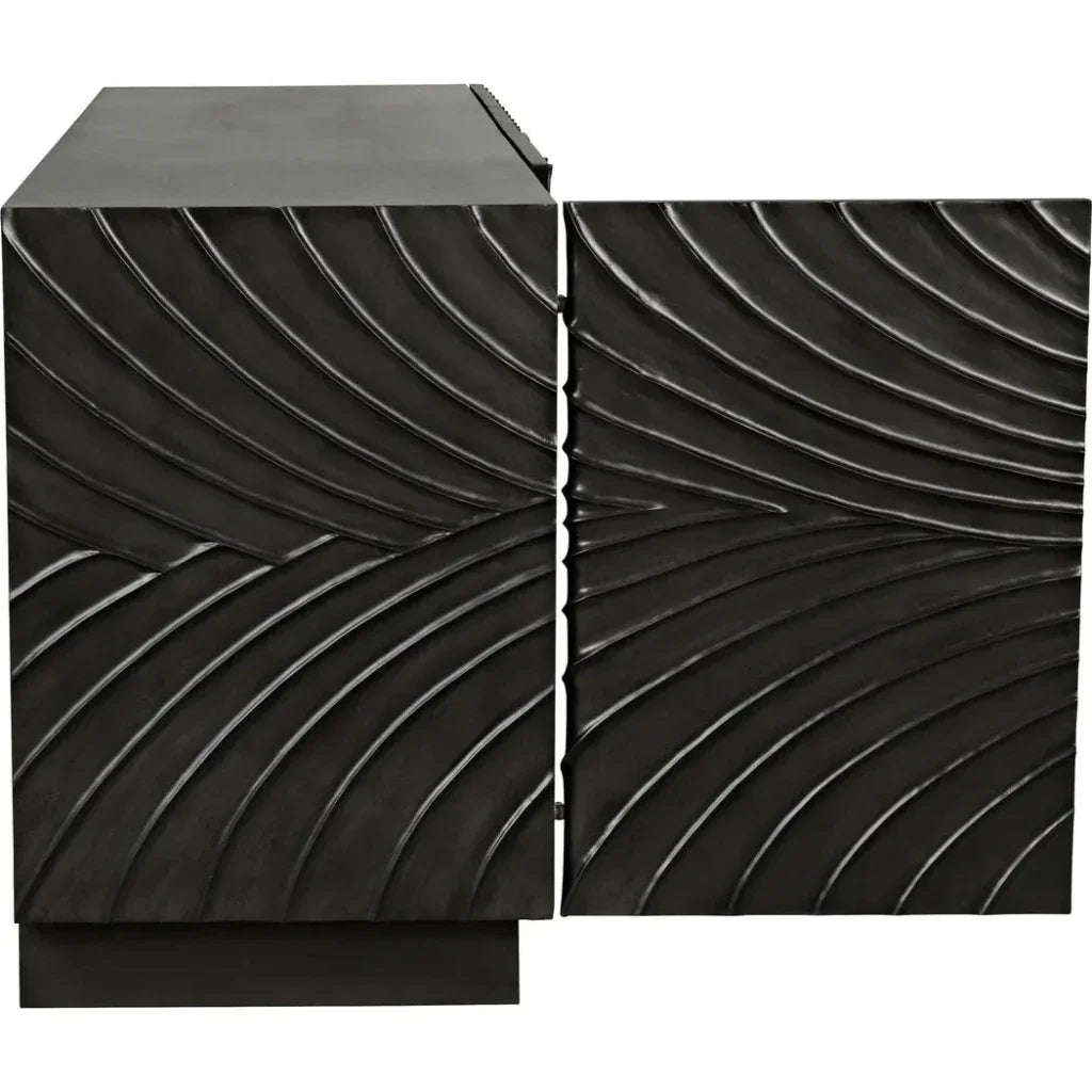 Noir Cavalier Four Cupboard Doors Sideboard