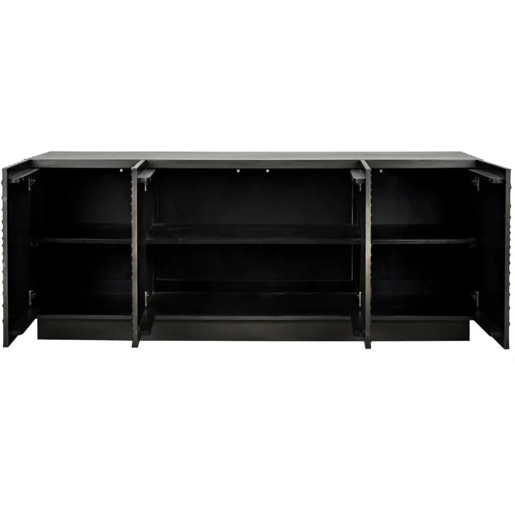 Noir Cavalier Four Cupboard Doors Sideboard