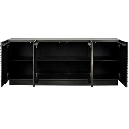 Noir Cavalier Four Cupboard Doors Sideboard