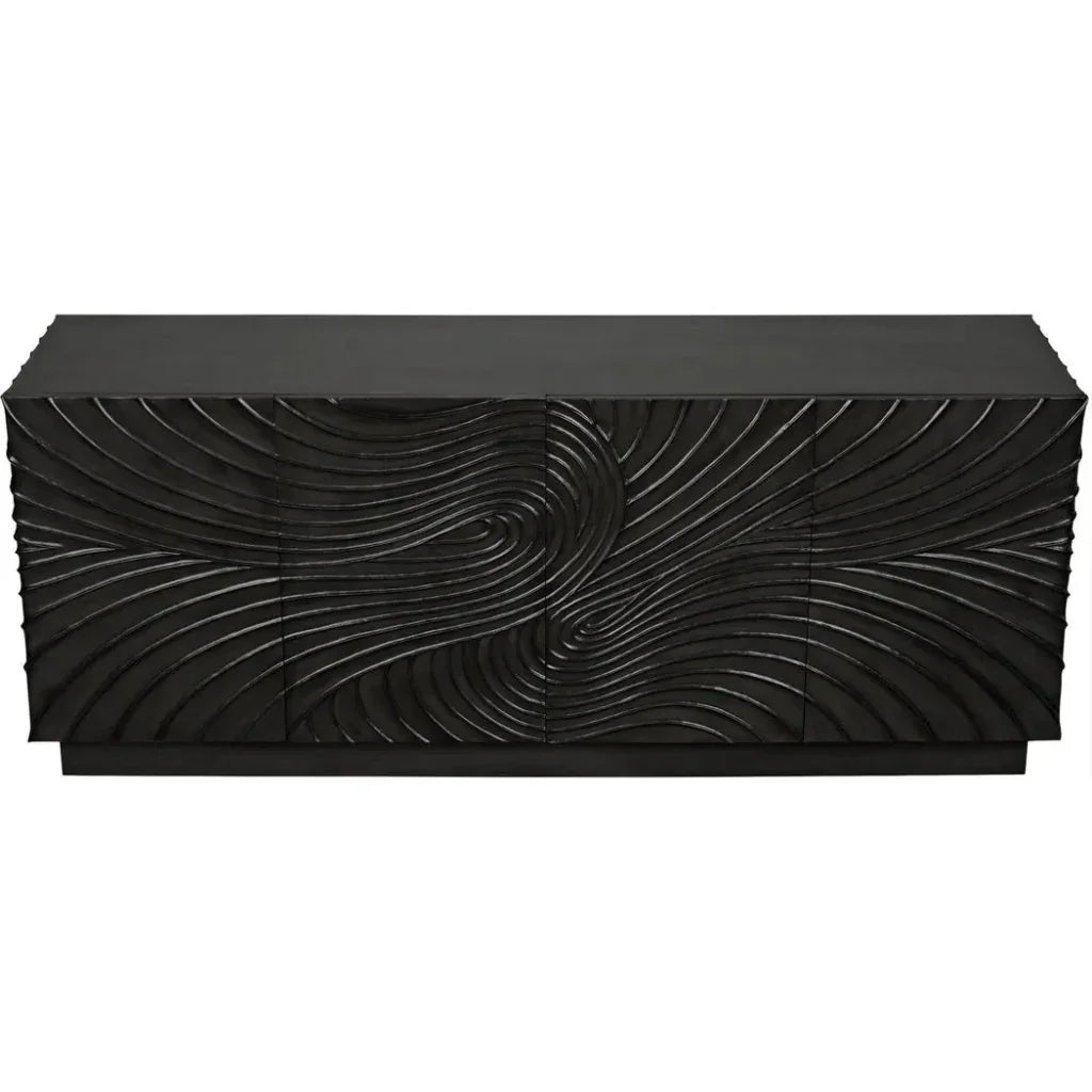 Noir Cavalier Four Cupboard Doors Sideboard