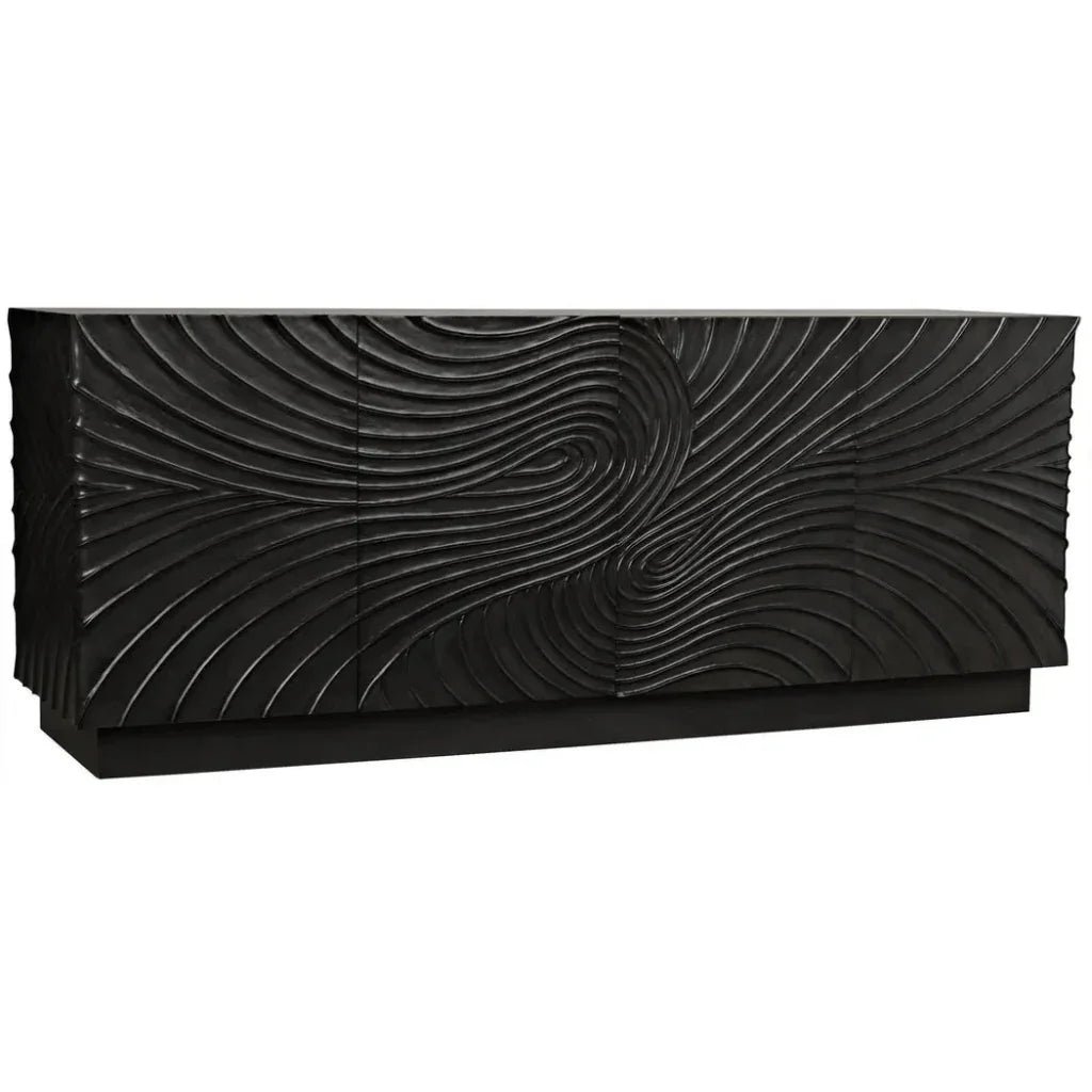 Noir Cavalier Four Cupboard Doors Sideboard