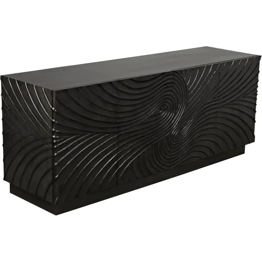 Noir Cavalier Four Cupboard Doors Sideboard