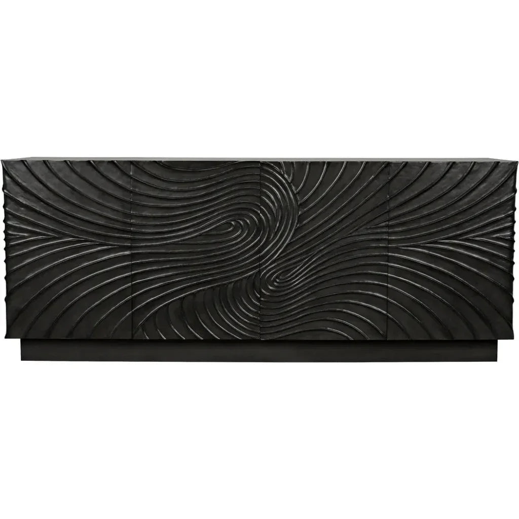 Noir Cavalier Four Cupboard Doors Sideboard