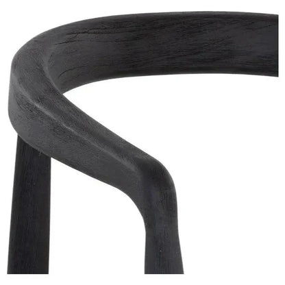 Cayman Dining Armchair Charcoal Teak Wood - LOOMLAN - SUNPAN - Outdoor Dining Chairs