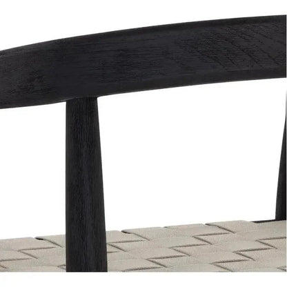 Cayman Dining Armchair Charcoal Teak Wood - LOOMLAN - SUNPAN - Outdoor Dining Chairs