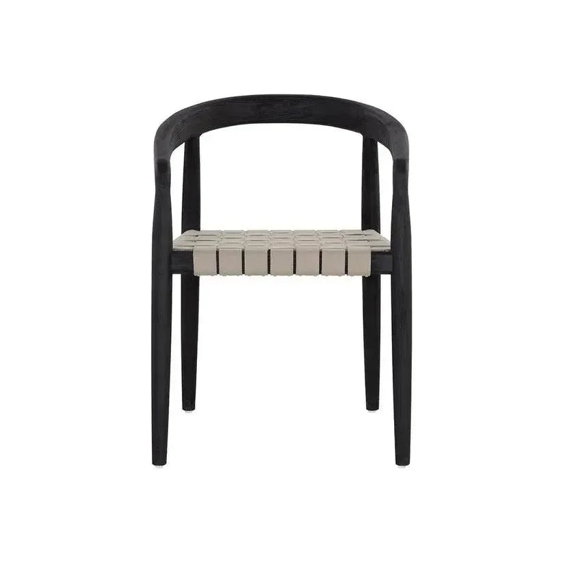 Cayman Dining Armchair Charcoal Teak Wood - LOOMLAN - SUNPAN - Outdoor Dining Chairs