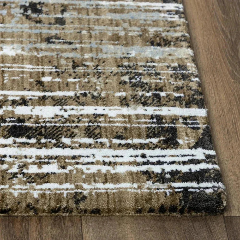 Beem Abstract Brown Large Area Rugs For Living Room -- brown