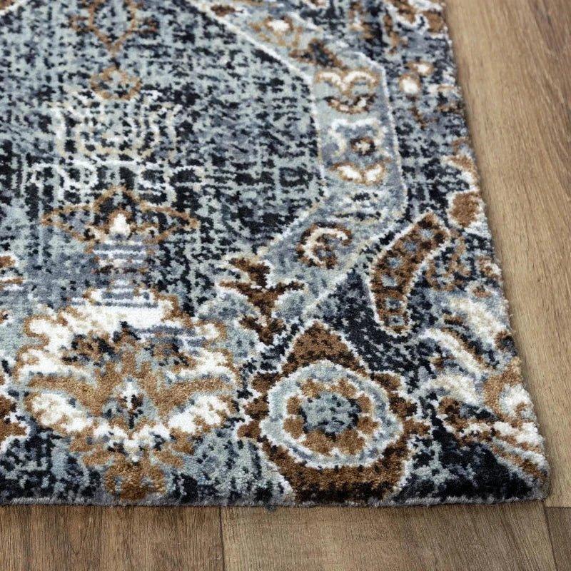 Behr Geometric Gray Large Area Rugs For Living Room -- gray