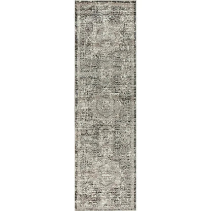 Dach Central Medallion Gray Kitchen Hallway Runner Rug - LOOMLAN - LOOMLAN - Area Rugs