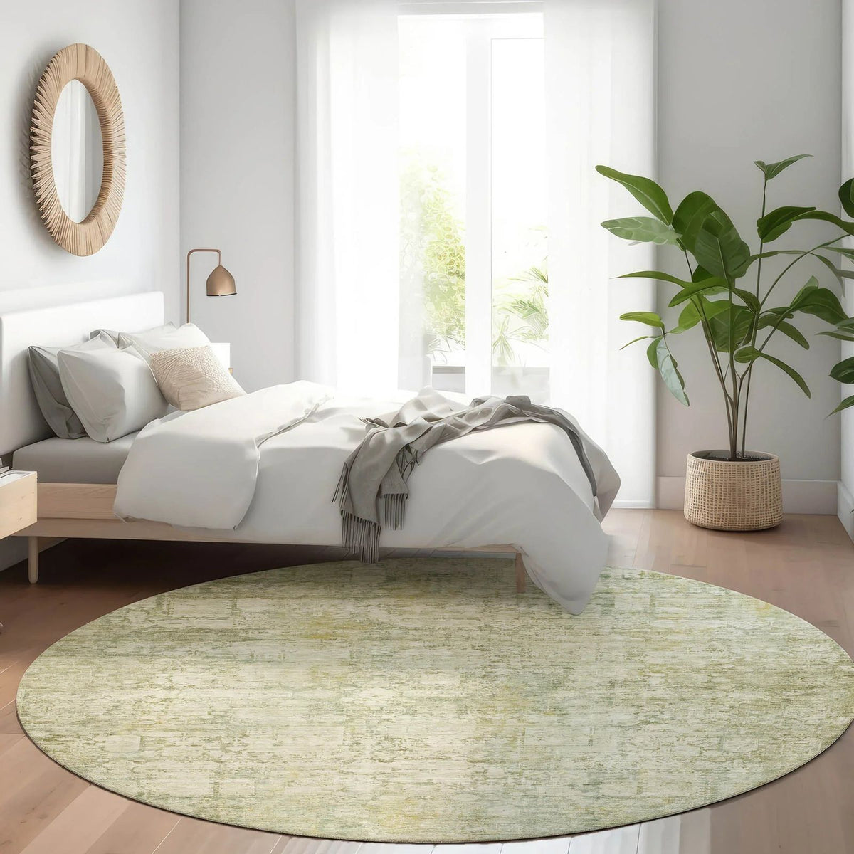 Kaelien Brown Washable Indoor-Outdoor Rug