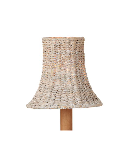 Bell Whitewashed Seagrass Chandelier Shade