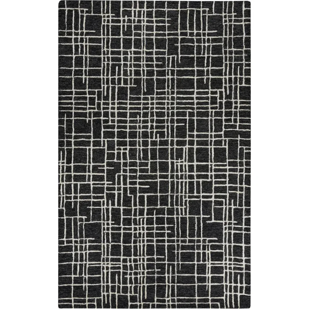 Bada Geometric Black Area Rugs For Living Room