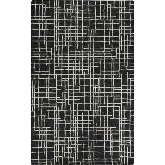 LOOMLAN Bada Geometric Black Area Rugs