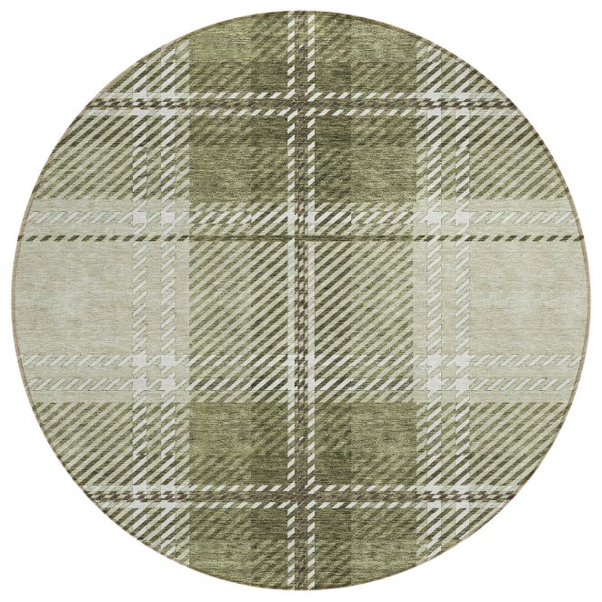 Spiral Whispers Aloe Washable Indoor-Outdoor Rug