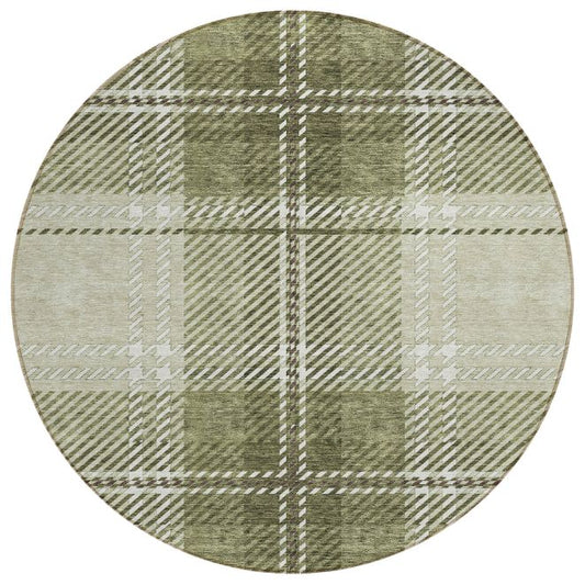 Spiral Whispers Aloe Washable Indoor-Outdoor Rug