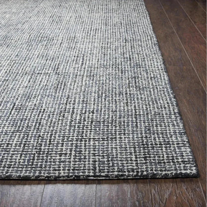 Chlo Wool Black Hallway Kitchen Runner Rug -- black