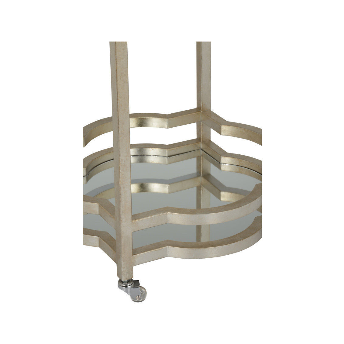 Quatrefoil Silver Bar Cart