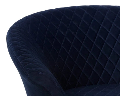 Carine Fabric Upholstered Swivel Lounge Chair