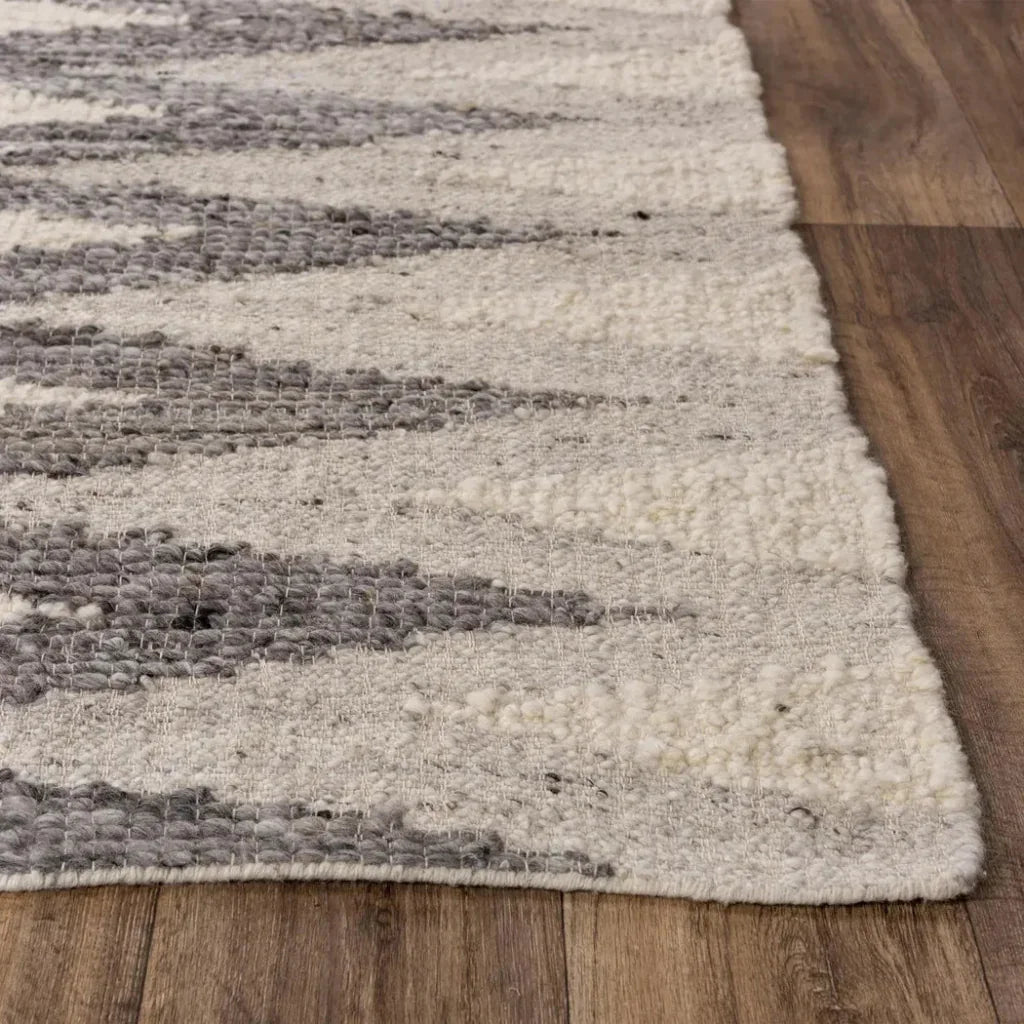 Chap Geometric Silver Area Rugs For Living Room - LOOMLAN - LOOMLAN - Area Rugs