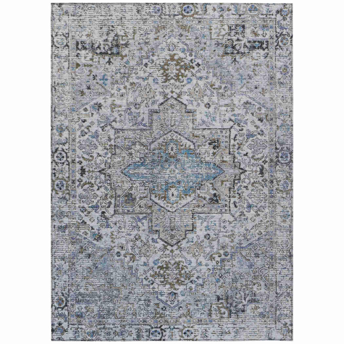 Kaelon Linen Washable Indoor-Outdoor Rug