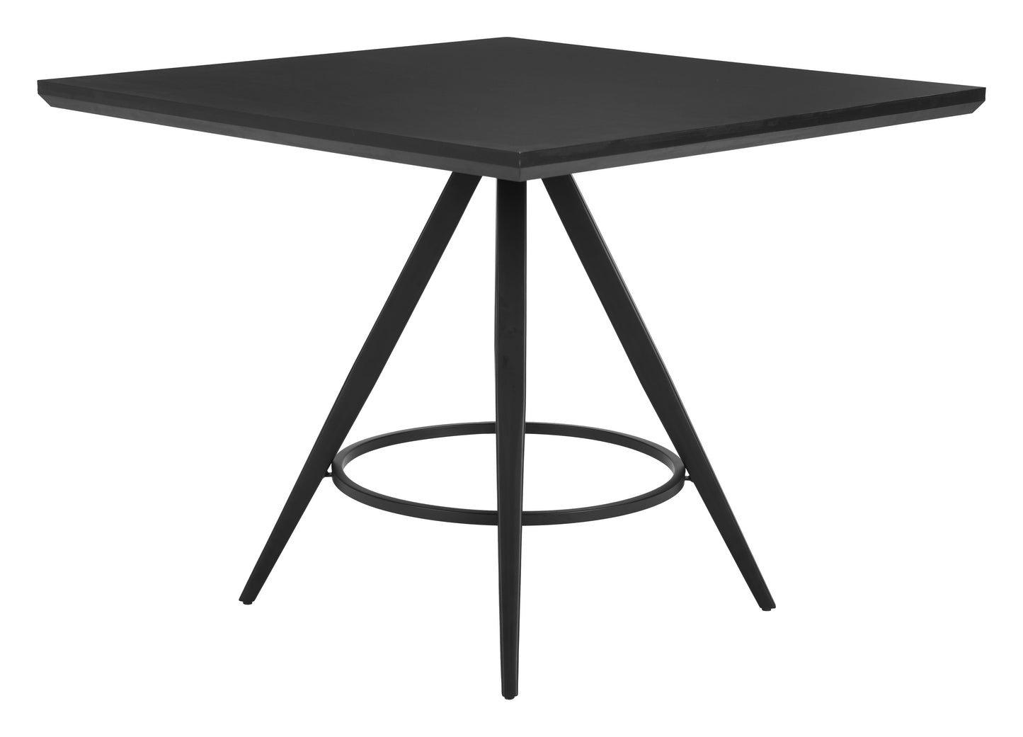 Tinos Wood and Steel Black Square Dining Table