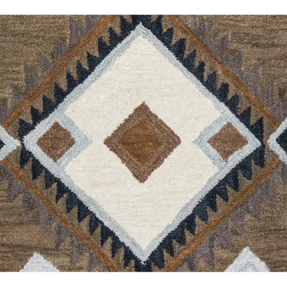 Cyta Wool Brown Hallway Kitchen Runner Rug - LOOMLAN - LOOMLAN - Area Rugs