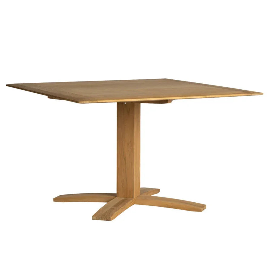 Alpine Teak Wooden Pedestal Outdoor Dining Table