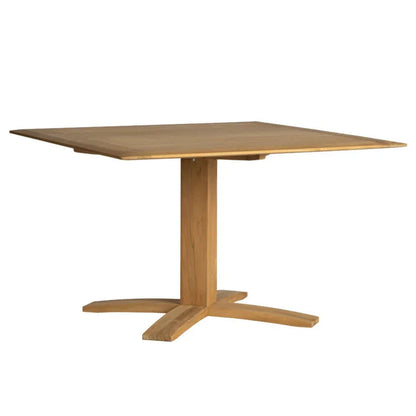 Alpine Teak Wooden Pedestal Outdoor Dining Table