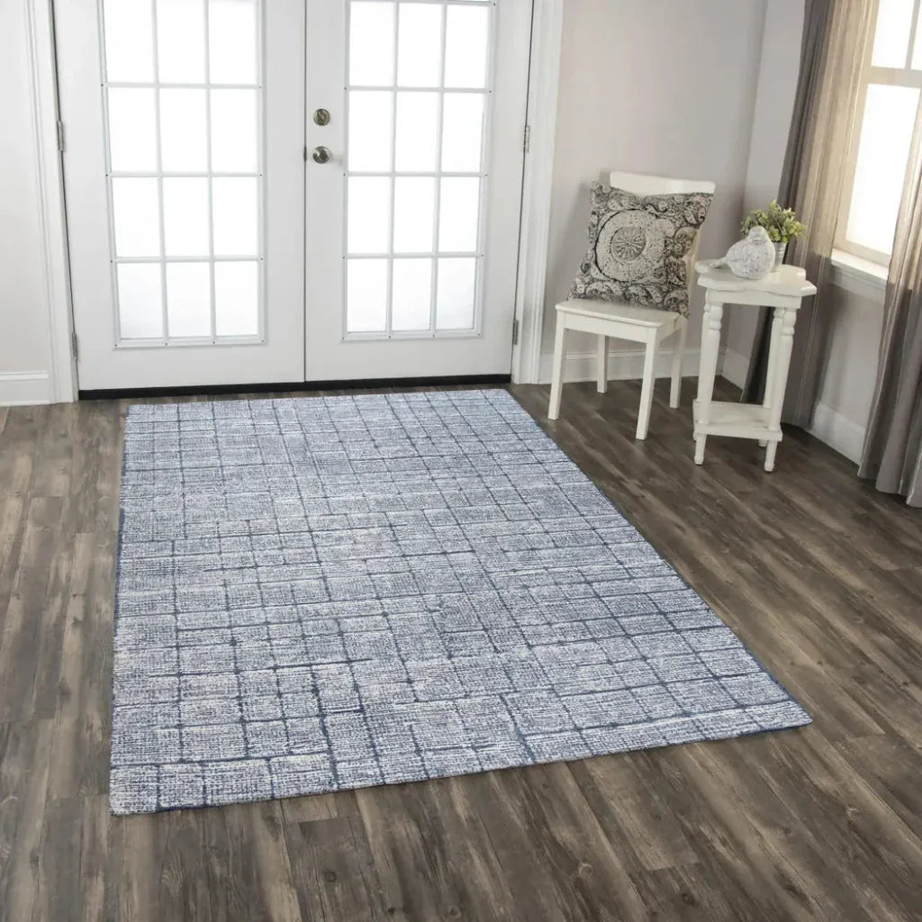 Chid Solid Blue Area Rugs For Living Room -- blue