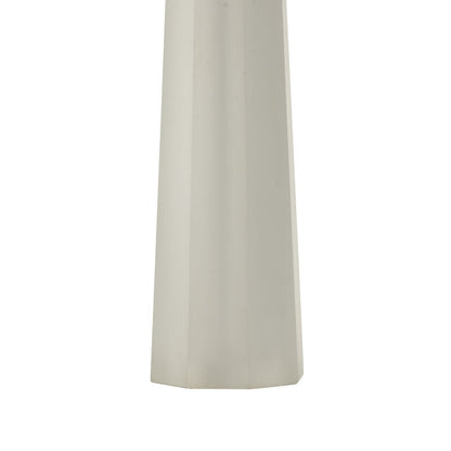 Chelsea House Frosted Crystal Crisp White Fabric Shade Table Lamp