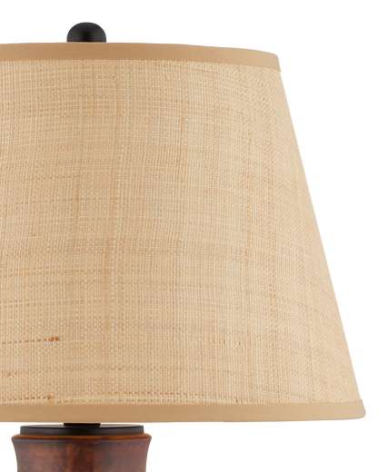 Atamo Ceramic and Metal Brown Table Lamp