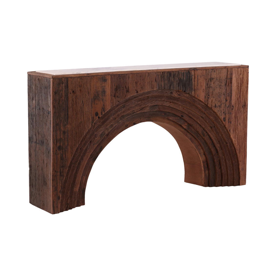 Cole White Marble Top Console Table
